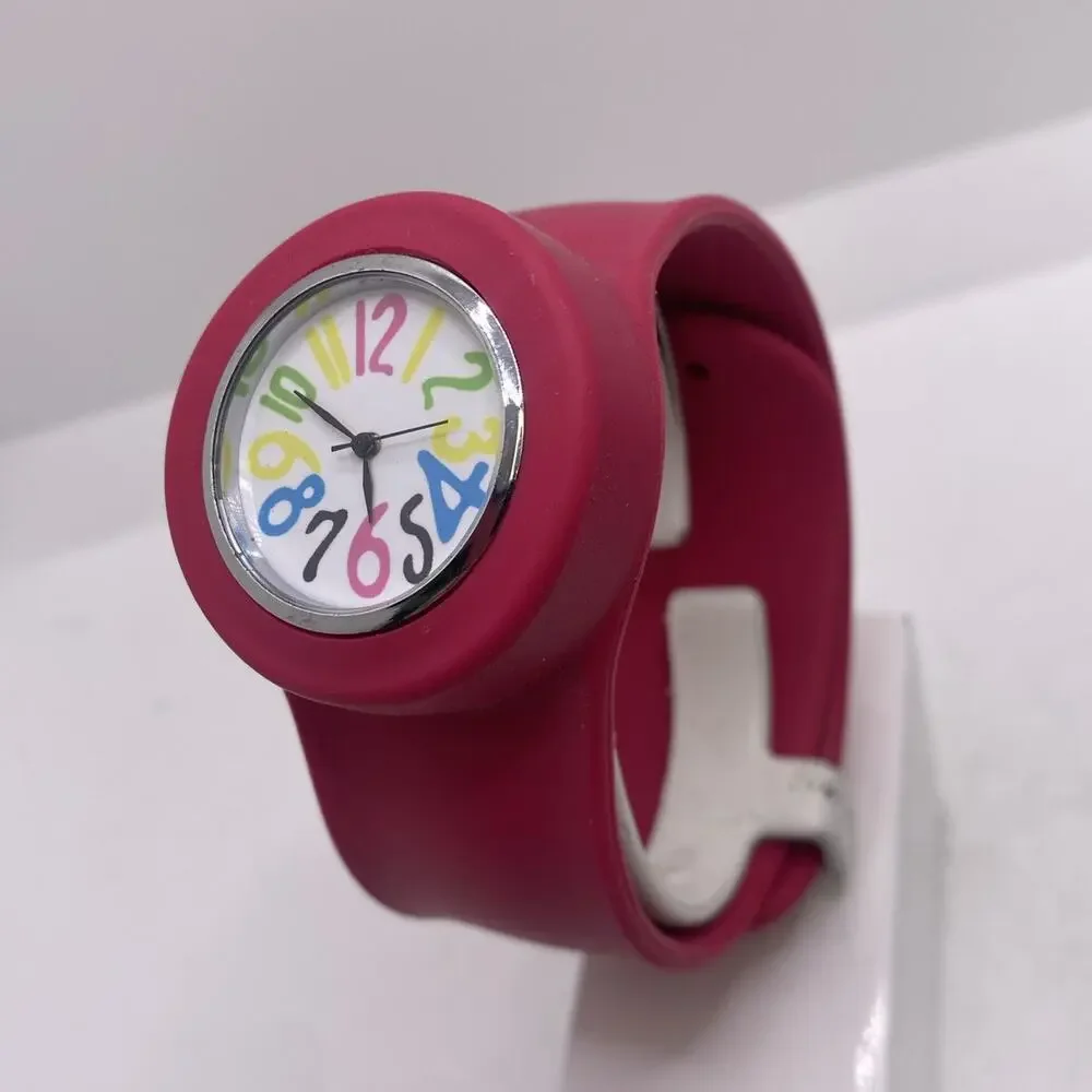 Womens Colorful Rubber Quartz Fashion Watch Works New Battery